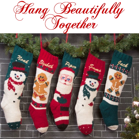 Cozy Gingerbread Knit Wool Christmas Stocking - Festive Holiday Charm!