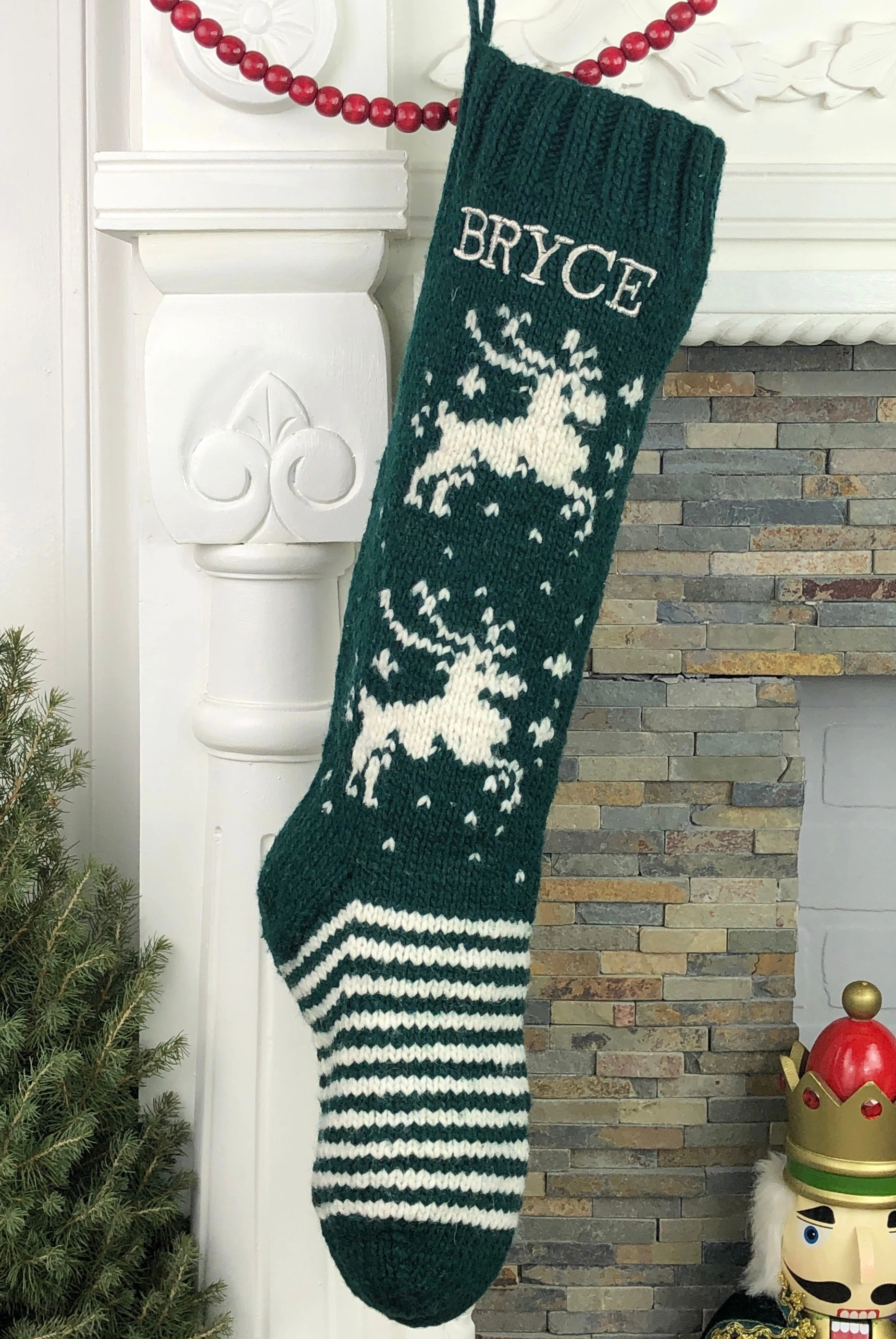 Winter Wonderland Reindeer Stocking: Personalized Christmas Cheer!